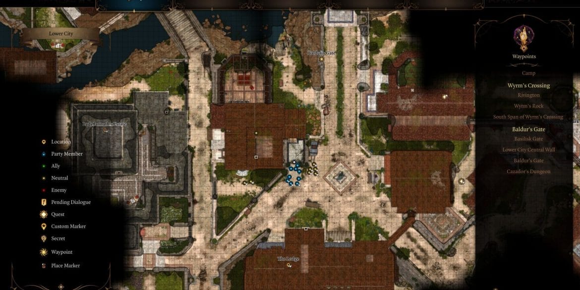 Baldur's Gate 3 - Localização da Casa de Jaheira