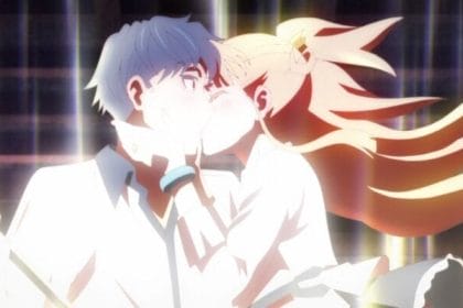 Sato e Hime se beijam em Tales of Wedding Rings